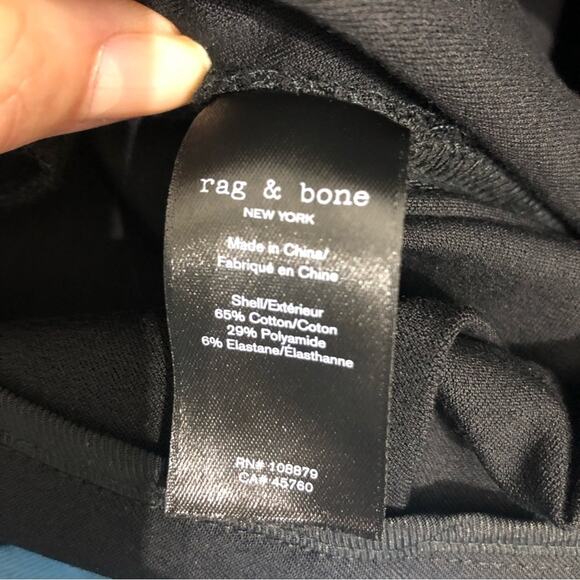 Rag & Bone Rebecca Split Zip Hem Pants Black 16 NWT - Picture 8 of 10